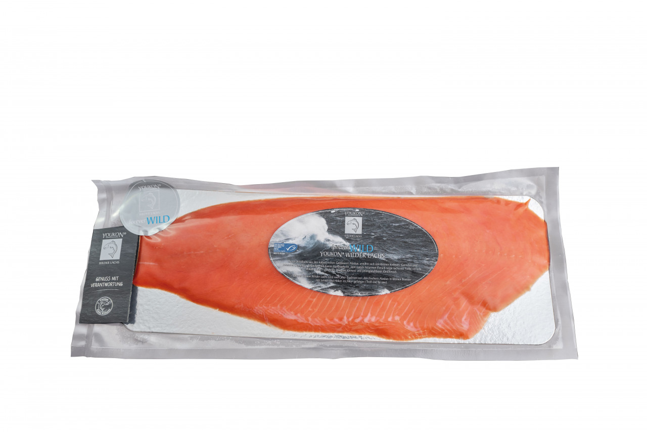 500g Wildlachs/Sockeye, geschnitten, ganze Seite, Premiumqualität