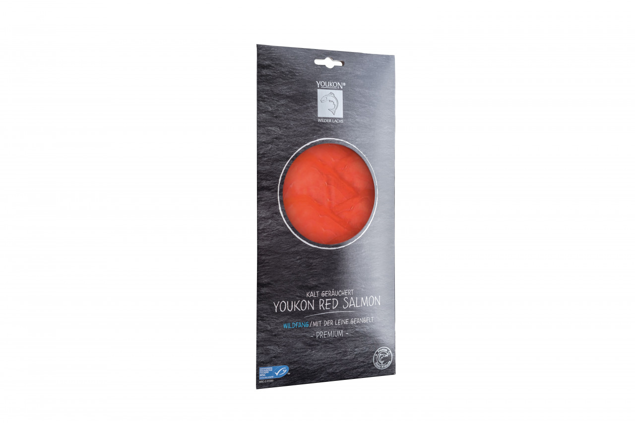 Youkon Red Salmon 100g, geschnitten, Premiumqualität