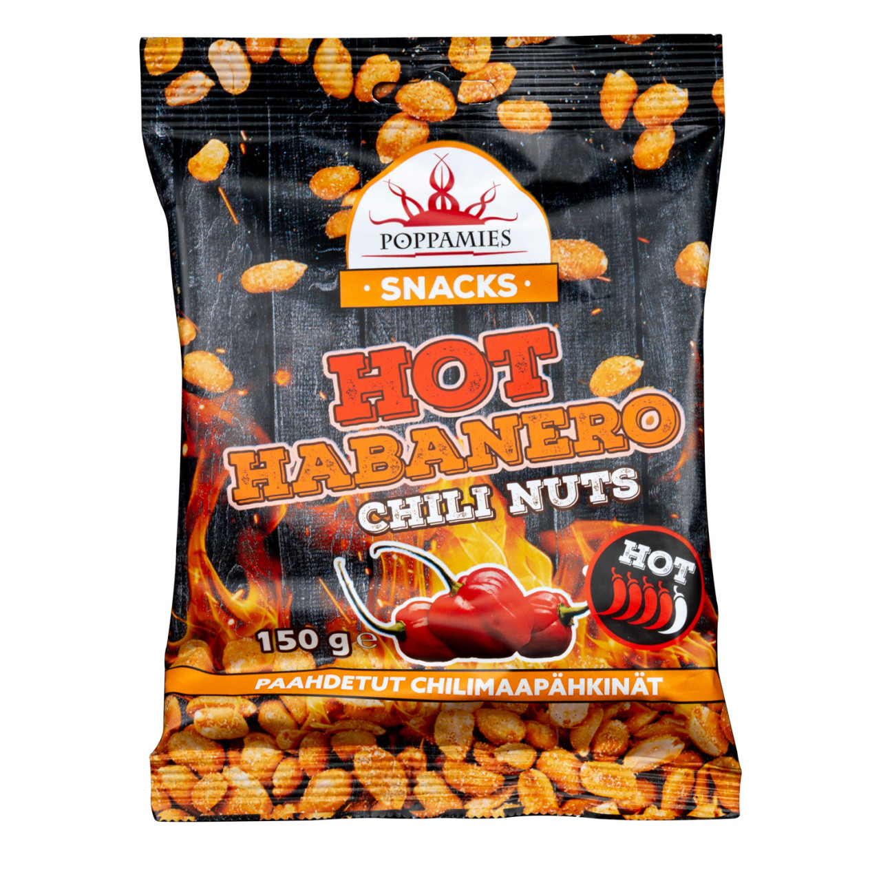 Poppamies Snacks Hot Habanero Chili Nuts