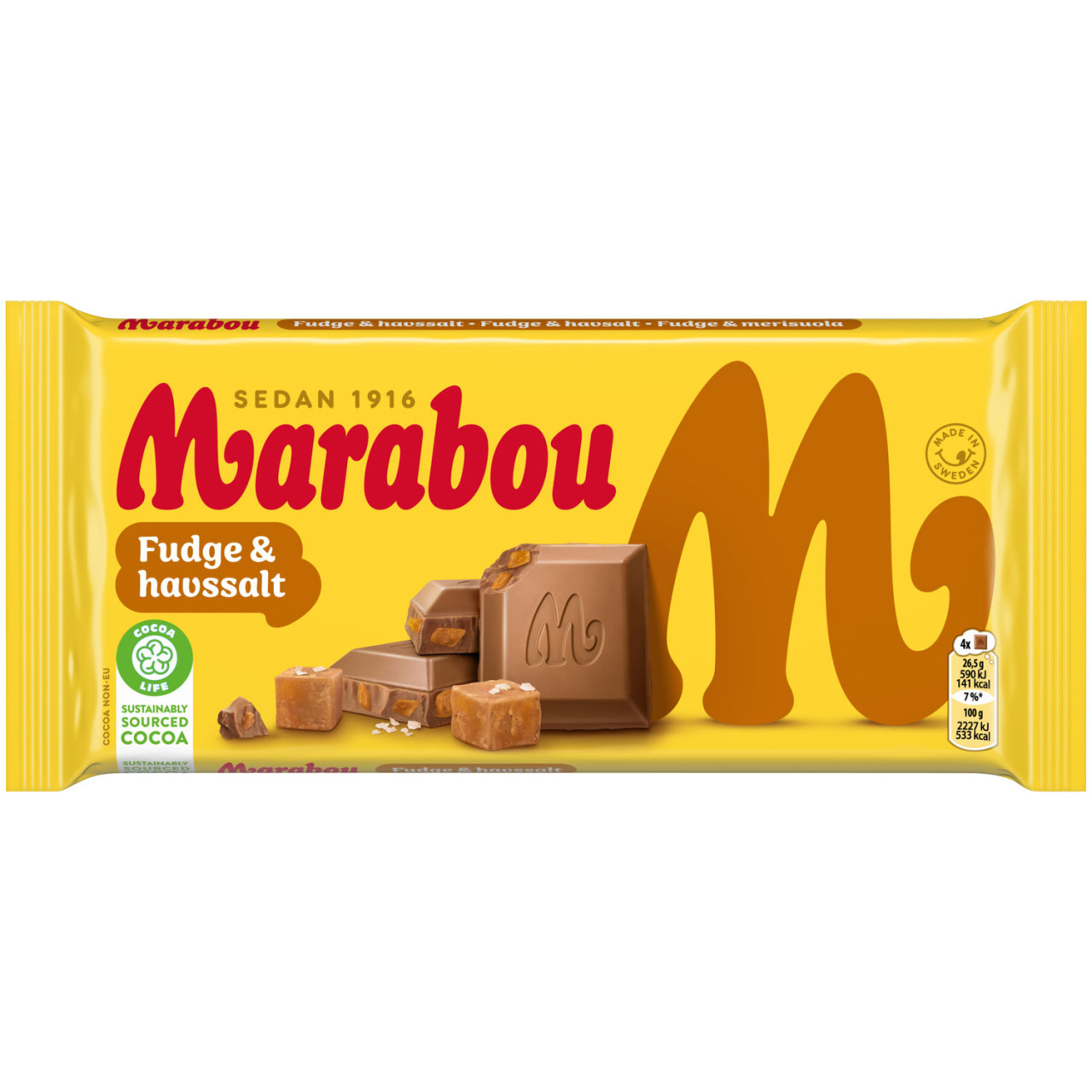 Marabou Fudge & Havssalt 185g